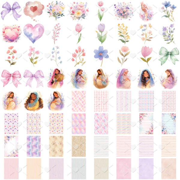 Pack Digital Dia das Mães 2024 Mimos Em Aquarela P Imprimir