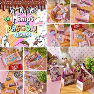 Pack Digital Florks Páscoa Arquivos De Corte Para Embalagens