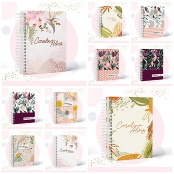Pack Encadernação Floral - Arquivo Digital