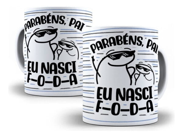Pack Estampas Caneca Dia dos Pais Flork Em Corel Sublimação