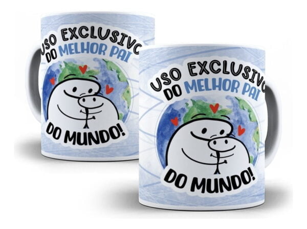Pack Estampas Caneca Dia dos Pais Flork Em Corel Sublimação