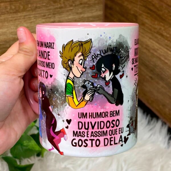 Pack Estampas Caneca Sorriso Torto Dia Dos Namorados Ele Ela