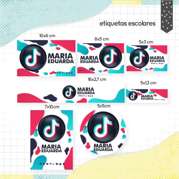 Pack Etiquetas Escolar - Arquivo Digital - Imagem 5