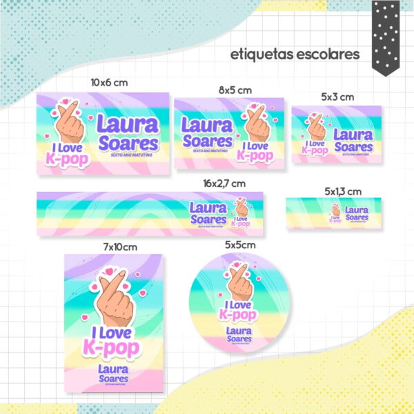 Pack Etiquetas Escolar - Arquivo Digital - Imagem 2
