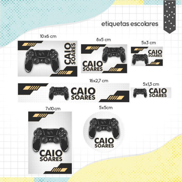 Pack Etiquetas Escolar - Arquivo Digital - Imagem 3