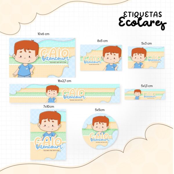 Pack Etiquetas Escolares Meninos (a) 2022- Arquivo Digital - Imagem 3