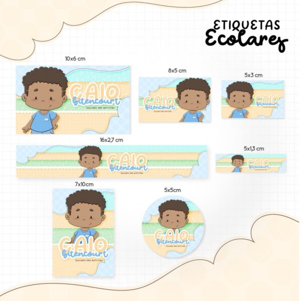 Pack Etiquetas Escolares Meninos (a) 2022- Arquivo Digital - Imagem 4