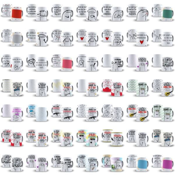 Pack Flork Bento +1600 Artes Caneca Diversos Temas Memes
