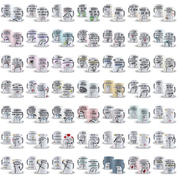 Pack Flork Bento +1600 Artes Caneca Diversos Temas Memes