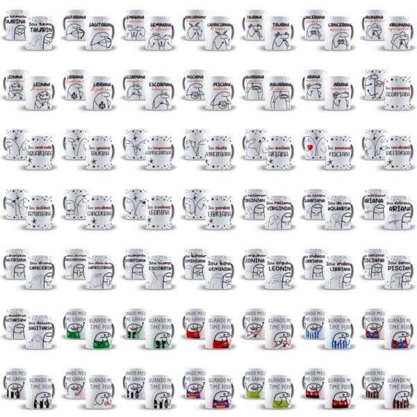 Pack Flork Bento +1600 Artes Caneca Diversos Temas Memes