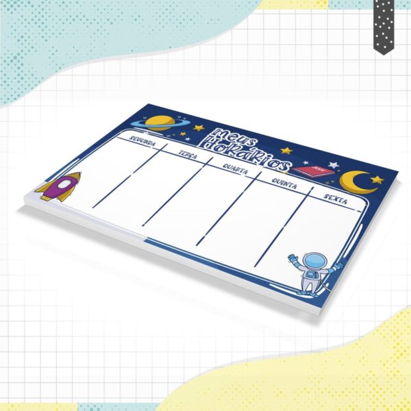 Pack Horários de Aula Menina e Menino - Arquivo Digital