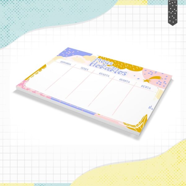 Pack Horários de Aula Menina e Menino - Arquivo Digital - Imagem 2