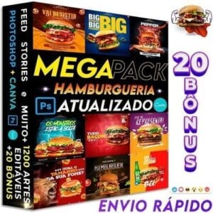 pack instagram 820 artes editaveis hamburgueria psd e canva