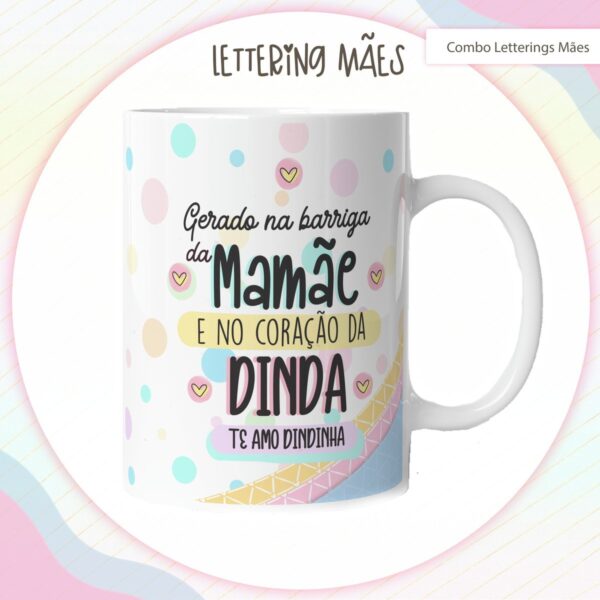 Pack Lettering Artes Canecas Dia das Mães - Arquivo Digital - Imagem 2