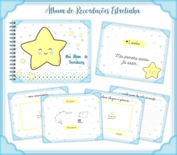 Pack Livros Recordações Bebê - Arquivo Digital
