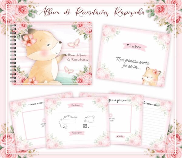 Pack Livros Recordações Bebê - Arquivo Digital