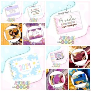Pack Mini Agenda A6 2024 - Arquivo Digital