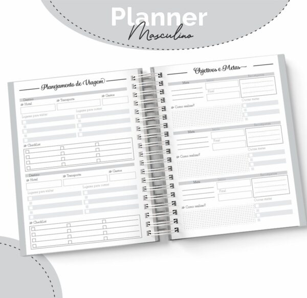 Pack Planners Masculino - Arquivo Digital