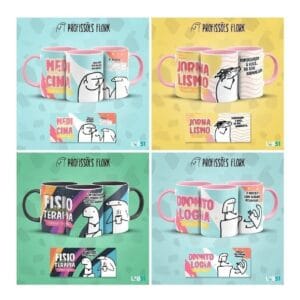 Pack Profissões Artes Caneca Flork Frases Engraçadas V1