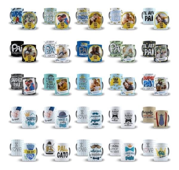 Pacote Arquivos Dia Dos Pais Artes Caneca Camisa Azulejo