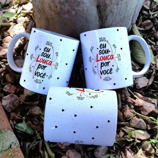 Pacote Arte Editável Caneca Namorados Flork Minimalista