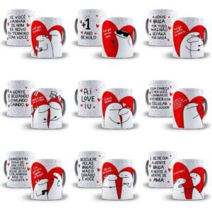 Pacote Artes Caneca Dia Dos Namorados Flork 18 Arquivos Png