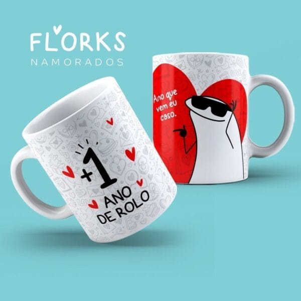 Pacote Artes Caneca Dia Dos Namorados Flork 18 Arquivos Png