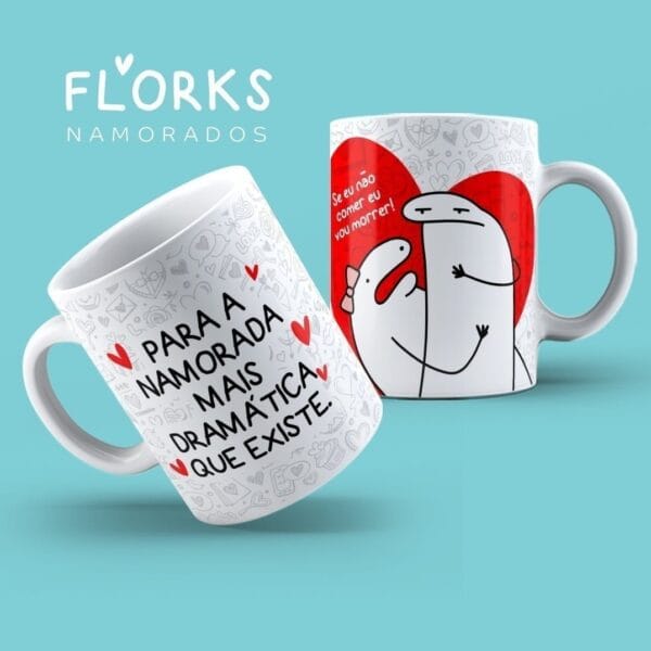 Pacote Artes Caneca Dia Dos Namorados Flork 18 Arquivos Png