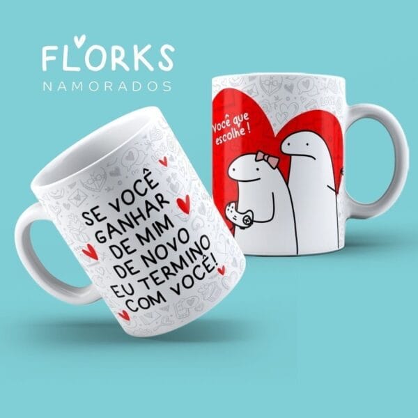 Pacote Artes Caneca Dia Dos Namorados Flork 18 Arquivos Png