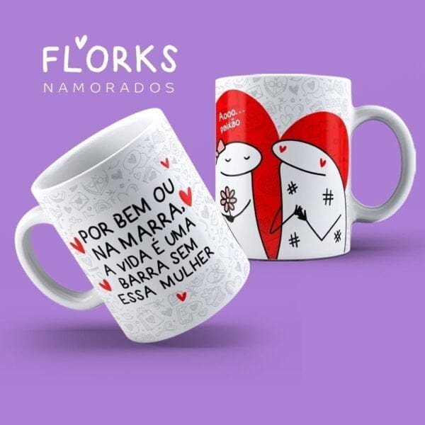 Pacote Artes Caneca Dia Dos Namorados Flork 18 Arquivos Png
