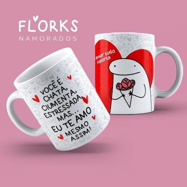 Pacote Artes Caneca Dia Dos Namorados Flork 18 Arquivos Png