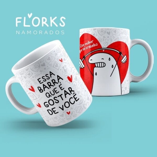 Pacote Artes Caneca Dia Dos Namorados Flork 18 Arquivos Png