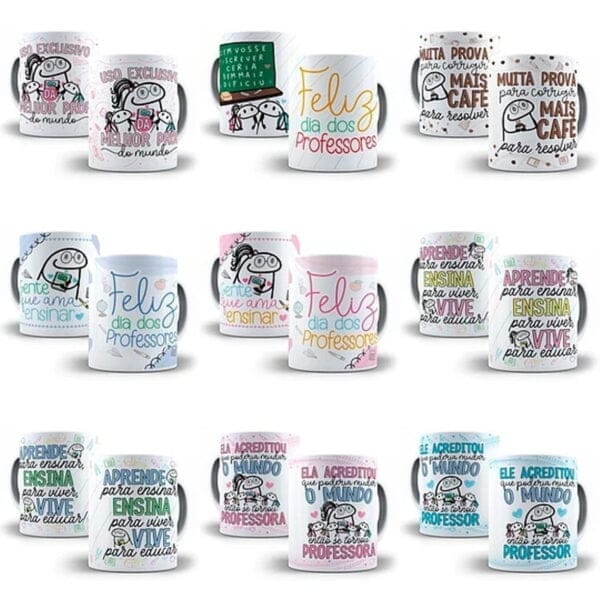 Pacote Artes Caneca Dia Dos Professores Flork 25 Arquivos