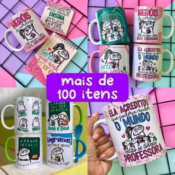 Pacote Artes Caneca Dia Dos Professores Flork 25 Arquivos