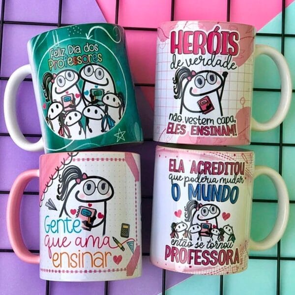 Pacote Artes Caneca Dia Dos Professores Flork 25 Arquivos