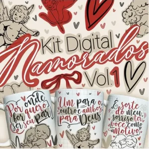 Pacote de Artes para Sublimação de Canecas - Amor e Romance