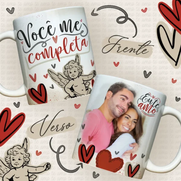 Pacote de Artes para Sublimação de Canecas - Amor e Romance