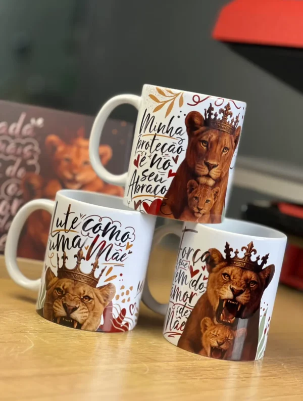 Pacote Dia das Mães - Artes para Caneca Mãe Leoa