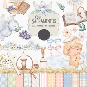 Pacote Digital Combo Sacramentos Batismo e Primeira Comunhão