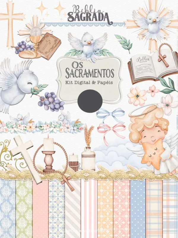 Pacote Digital Combo Sacramentos Batismo e Primeira Comunhão