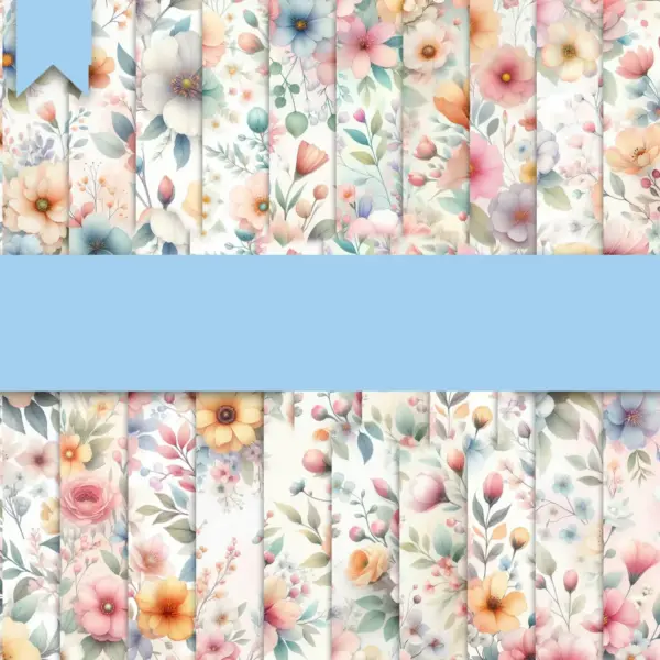 Papeis Digitais Floral Delicado Para Scrapbook E Papercraft 6