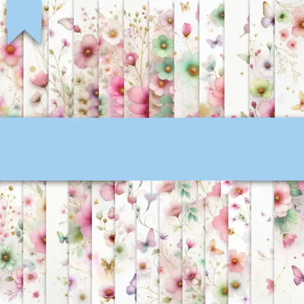 Papeis Digitais Png Borboletas Floral Kit Encadernacao