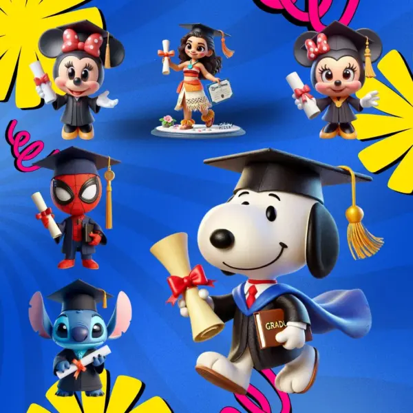 Personagens De Formatura Estilizados Kit Digital Em Png 3