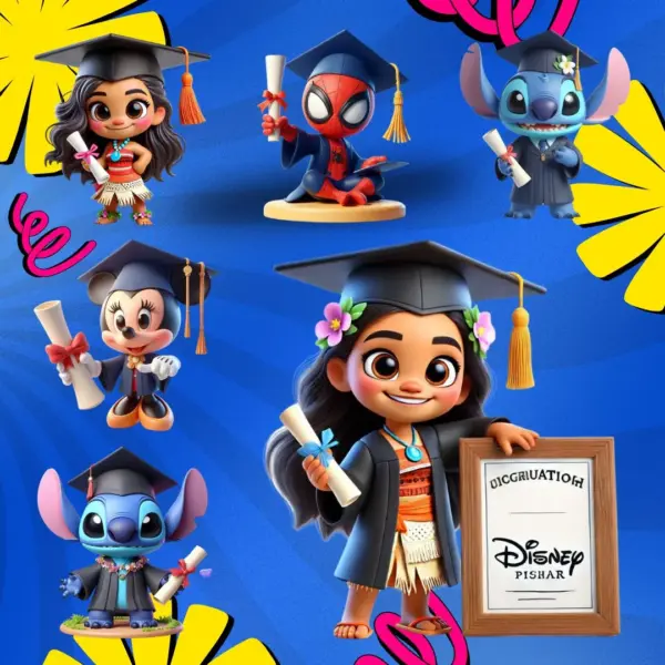 Personagens De Formatura Estilizados Kit Digital Em Png 4