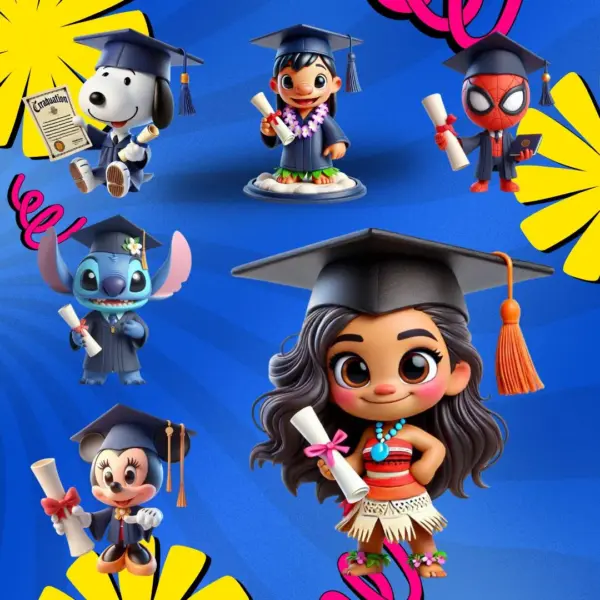 Personagens De Formatura Estilizados Kit Digital Em Png