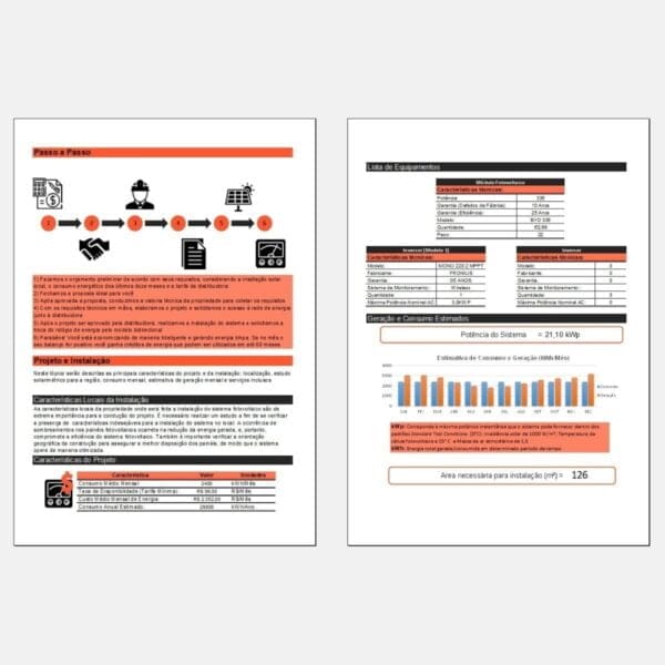 Planilha De Proposta De Energia Solar Payback Orçamento Pdf