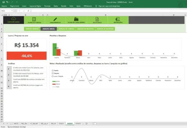 Planilha Excel Para Controle De Fluxo De Caixa Empresarial