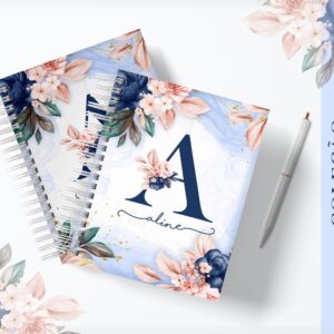 planner alfabeto azul arquivo digital papel e scrapbook