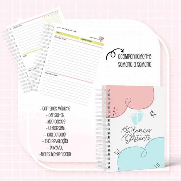 Planner da Gestante Colorido - Arquivo Digital
