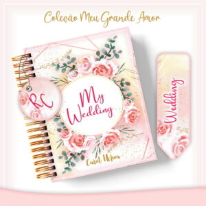 planner da noiva rosa arquivo digital planners